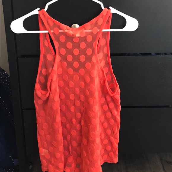 Sheer Orange Top - Picture 2 of 2